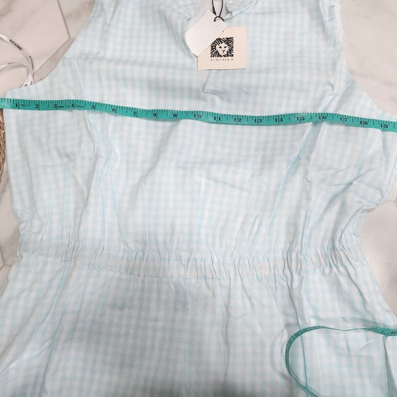 ANNE KLEIN,  NEW WITH TAGS,  Blue& White Gingham sleveless Midi dress. - Picture 7 of 16
